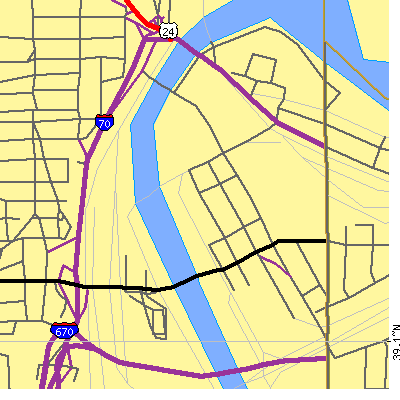 Zip code 66118 close-up map