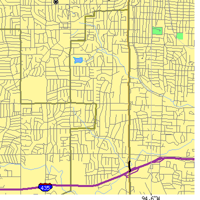 Zip code 66206 close-up map