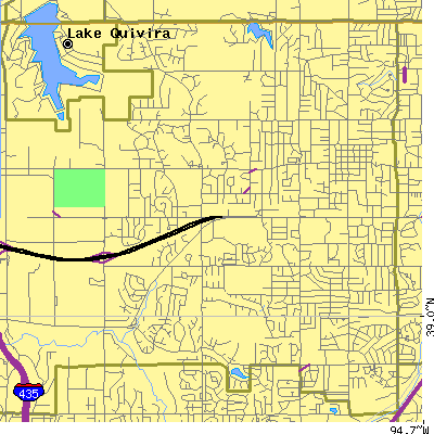 Zip code 66216 close-up map