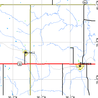 Zip code 66404 close-up map