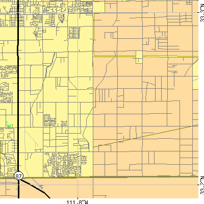 Zip code 85249 close-up map