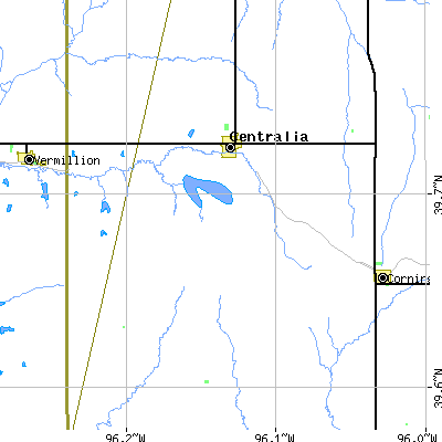 Zip code 66415 close-up map