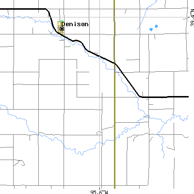 Zip code 66419 close-up map