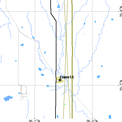 Zip code 66422 close-up map