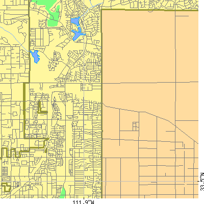 Zip code 85250 close-up map