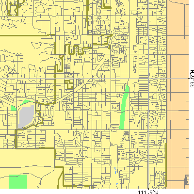 Zip code 85251 close-up map