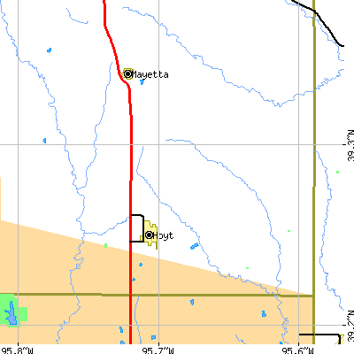 Zip code 66440 close-up map