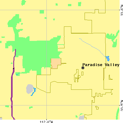 Zip code 85253 close-up map