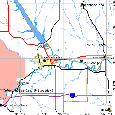 Zip code 66502 close-up map