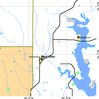 Zip code 66512 close-up map