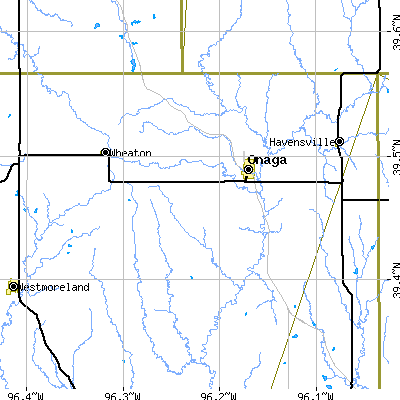 Zip code 66521 close-up map