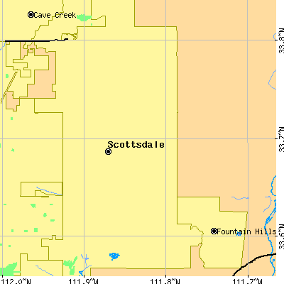 Zip code 85255 close-up map