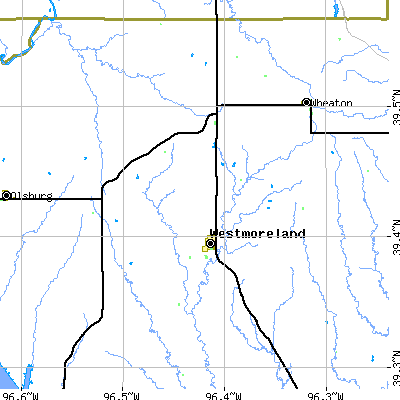 Zip code 66549 close-up map