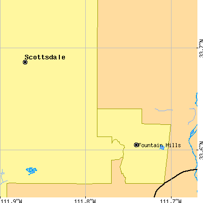 Zip code 85259 close-up map