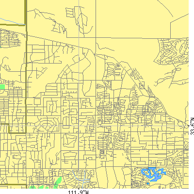 Zip code 85260 close-up map