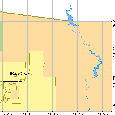 Zip code 85262 close-up map