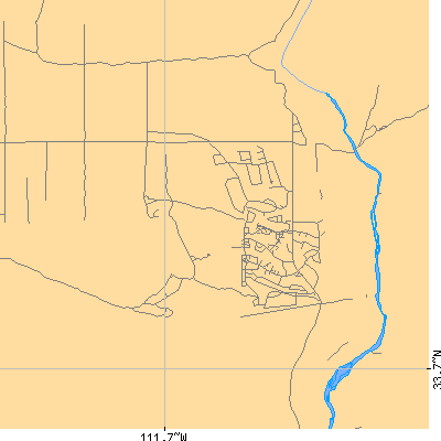 Zip code 85263 close-up map