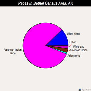 Bethel Census Area races chart