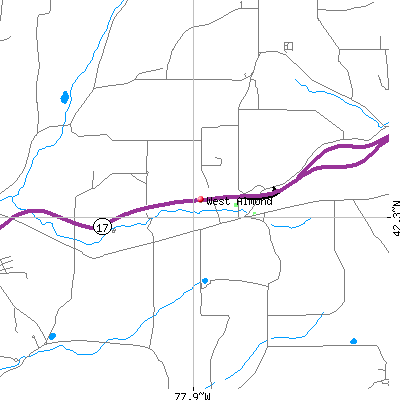 West Almond map
