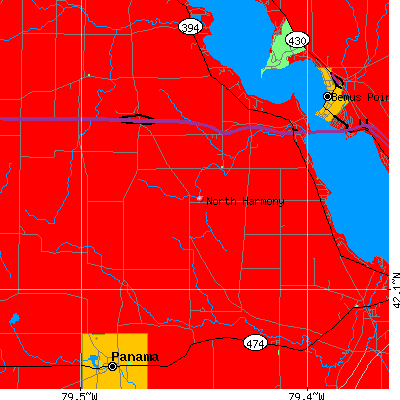 North Harmony map