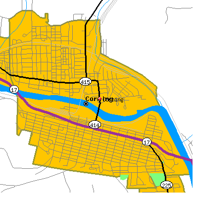 Corning map