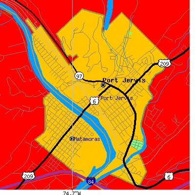 Port Jervis map