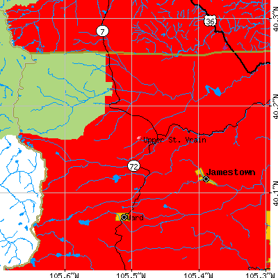 Upper St. Vrain map