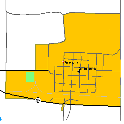 Grenora map