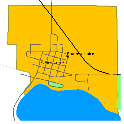 Powers Lake map