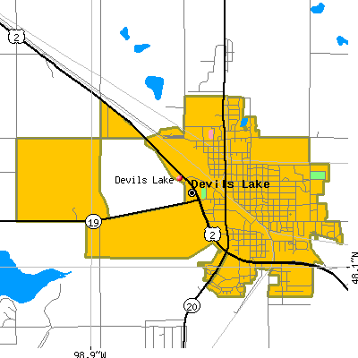 Devils Lake map