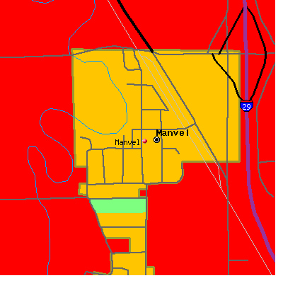 Manvel map