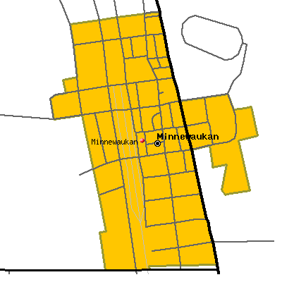 Minnewaukan map