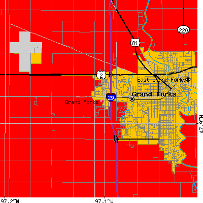 Grand Forks map