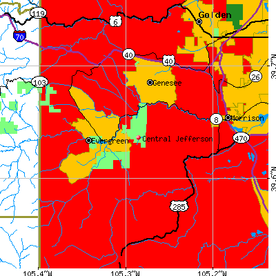 Central Jefferson map