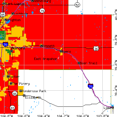 East Arapahoe map