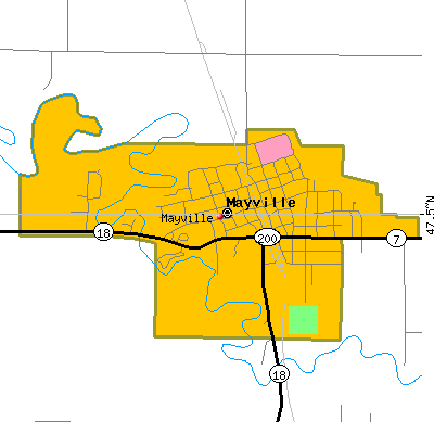 Mayville map