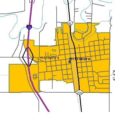 Hillsboro map