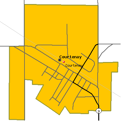 Courtenay map