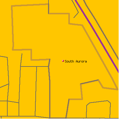 South Aurora map