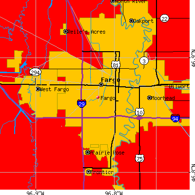 Fargo map