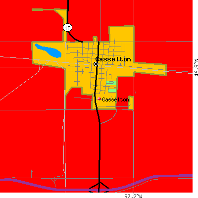 Casselton map