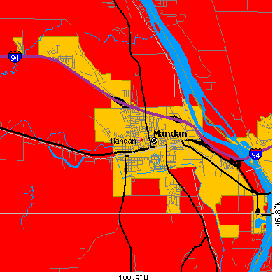 Mandan map