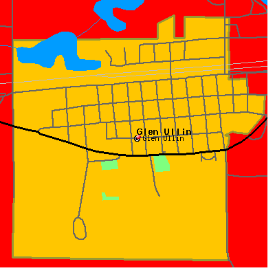 Glen Ullin map