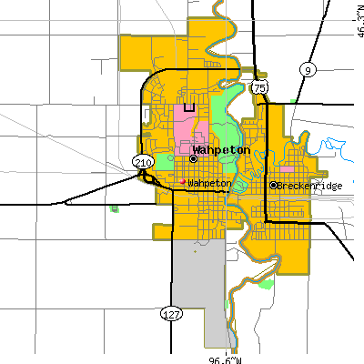 Wahpeton map
