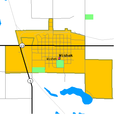 Wishek map