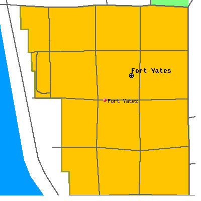 Fort Yates map