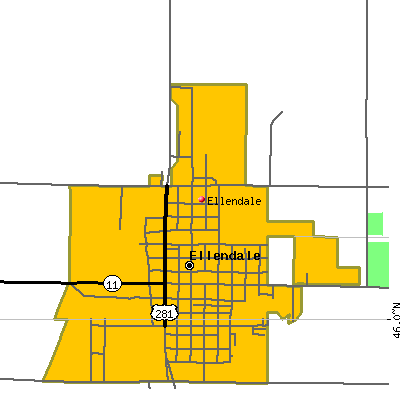 Ellendale map