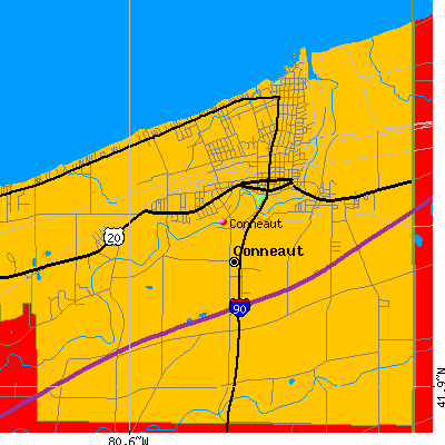 Conneaut map