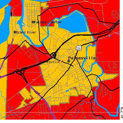 Painesville map