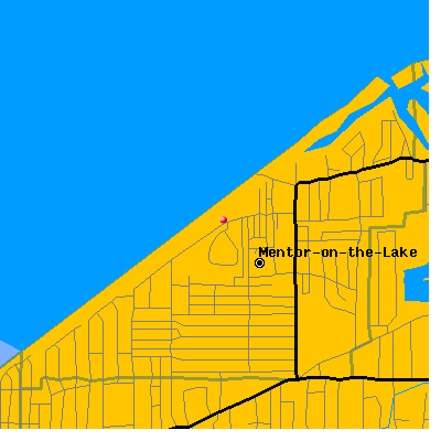 Mentor-on-the-Lake map